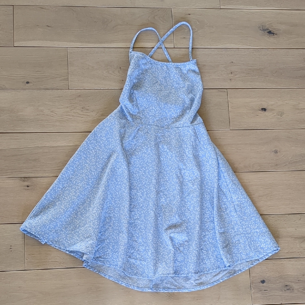 SHEIN Light Blue Floral Strappy Sundress